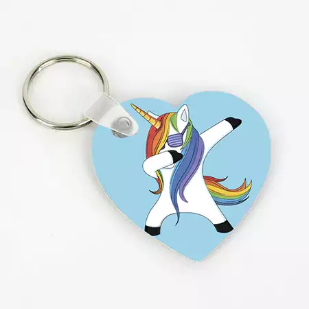 Dabbing Unicorn Keychain buy at ThingsEngraved Canada