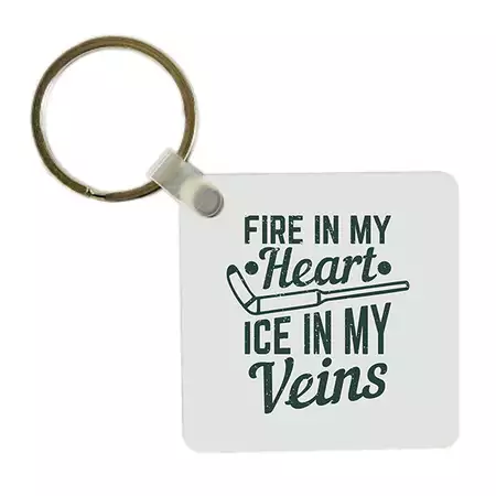 Hockey Keychain Ice In My Veins buy at ThingsEngraved Canada