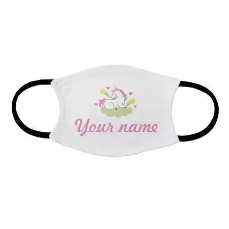 Kids Face Mask with Personalization Unicorn buy at ThingsEngraved Canada
