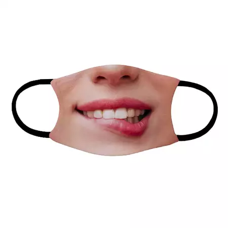 Adult face mask Pink Woman's Lips buy at ThingsEngraved Canada