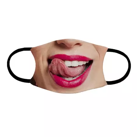 Adult face mask Woman's Lips and Tonque