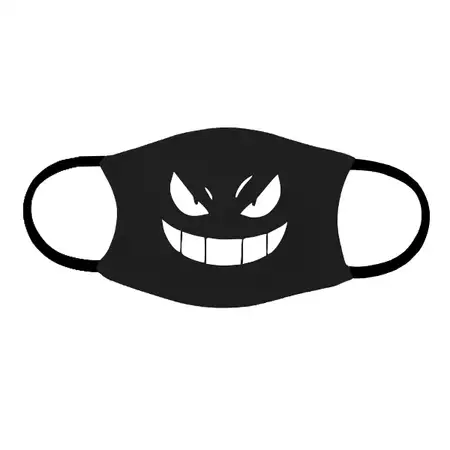 Adult face mask Black Angry Mask