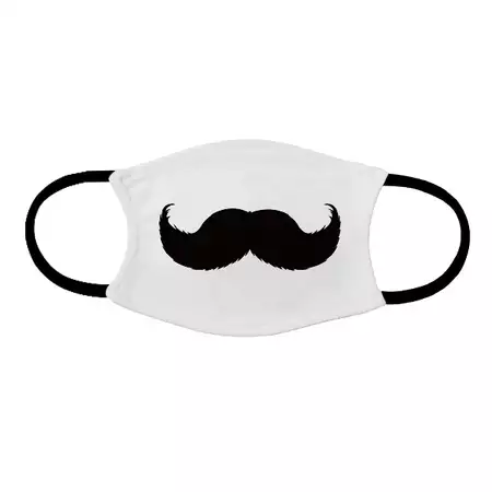 Adult face mask Black Moustache