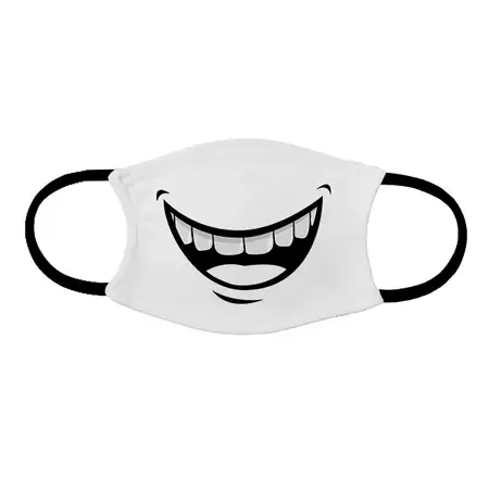 Adult face mask Black and White Smile