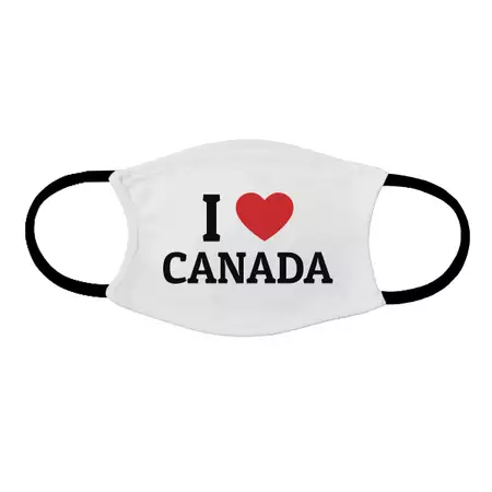 Adult face mask I love Canada buy at ThingsEngraved Canada