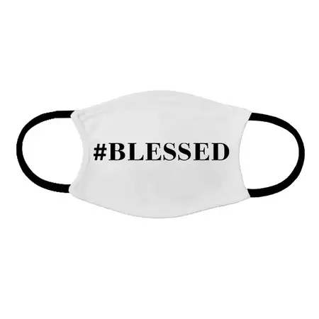 Adult face mask Blessed - White