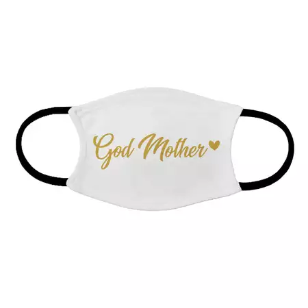Adult face mask Godmother  with Custom Date - Heart