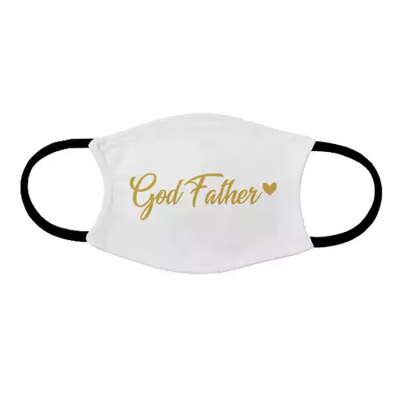 Adult face mask Godfather with Custom Date - Heart