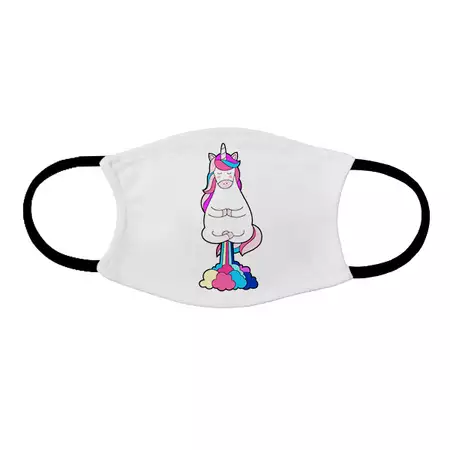Face Mask for Adults - Farting Unicorn