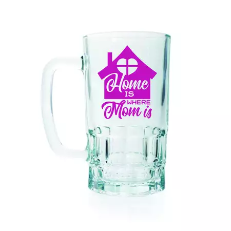 "Home is where Mom is" Beer Glass 20oz buy at ThingsEngraved Canada