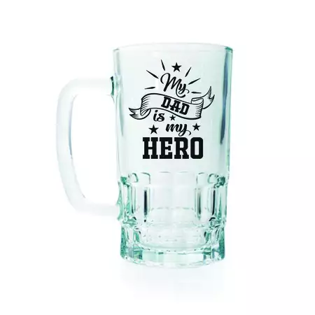 "My Dad is My Hero" Beer Mug buy at ThingsEngraved Canada