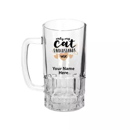 Cat Lover's Beer Glass buy at ThingsEngraved Canada