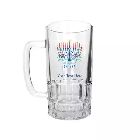 Happy Hanukkah Beer Glass buy at ThingsEngraved Canada