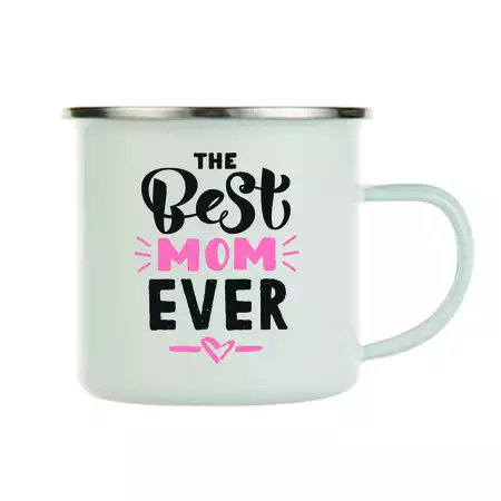 The Best Mom Ever Enamel Mug buy at ThingsEngraved Canada