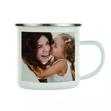 Custom Photo Enamel Mug for Mother's Day