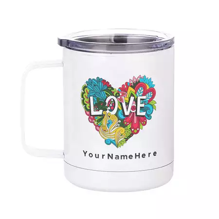 Custom Love Travel Mug buy at ThingsEngraved Canada