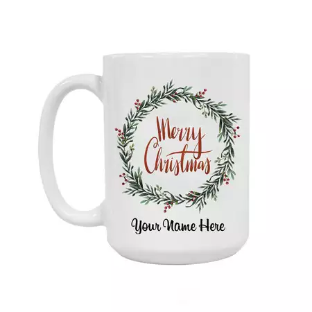 Personalized Christmas Ceramic Coffee Mug buy at ThingsEngraved Canada