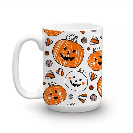 Cute Halloween Ceramic Mug - 15 oz