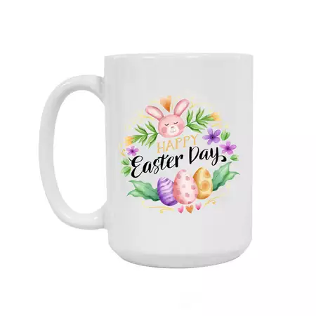 Happy Easter Day Ceramic Mug 15oz buy at ThingsEngraved Canada