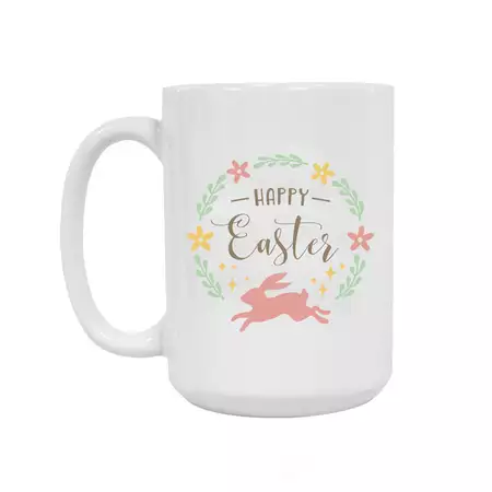 Happy Easter Ceramic Mug 15oz buy at ThingsEngraved Canada