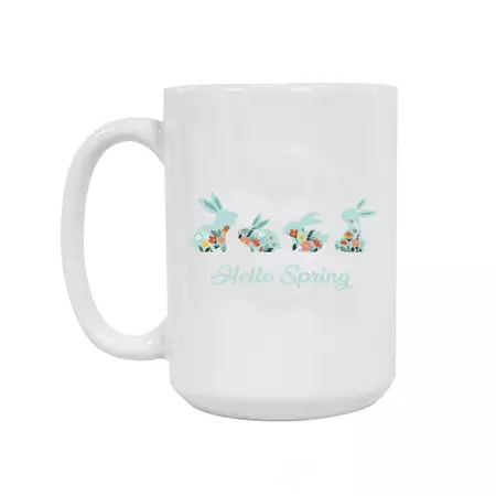 Hello Spring Ceramic Mug 15oz buy at ThingsEngraved Canada