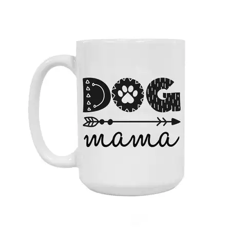 Dog Mama Ceramic Personalized Mug 15oz buy at ThingsEngraved Canada