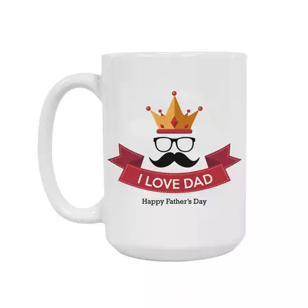 I Love Dad King Ceramic Mug buy at ThingsEngraved Canada