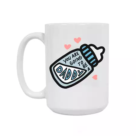 Baby Anounecement Ceramic Mug for Daddy buy at ThingsEngraved Canada