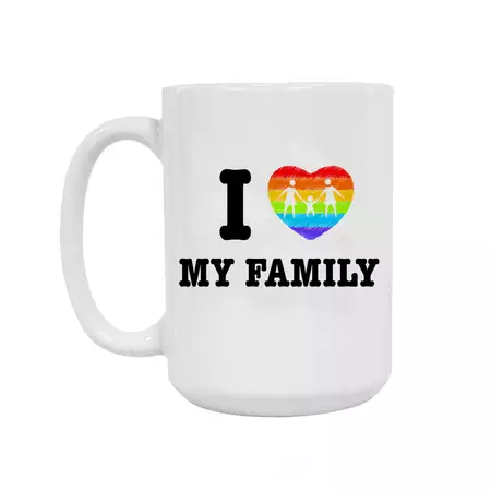 LGBT Family II with kid Ceramic Coffee Mug 15oz