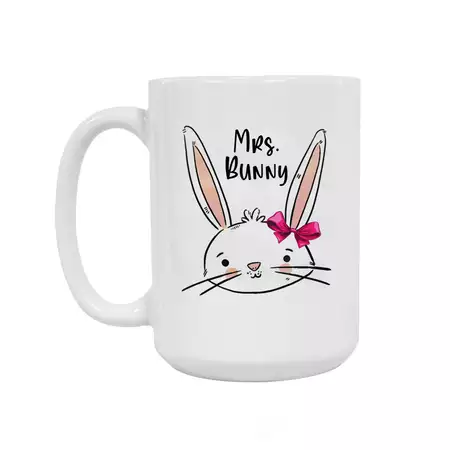 Mrs. Bunny Ceramic Mug 15oz buy at ThingsEngraved Canada
