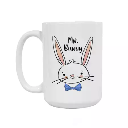 Mr. and Mrs. Bunny Ceramic 15oz Mug Set
