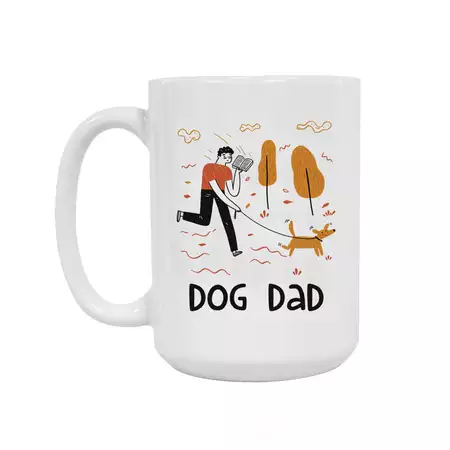 Dog Dad Ceramic Mug 15oz buy at ThingsEngraved Canada