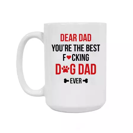 Dear Dog Dad Ceramic Mug 15oz buy at ThingsEngraved Canada