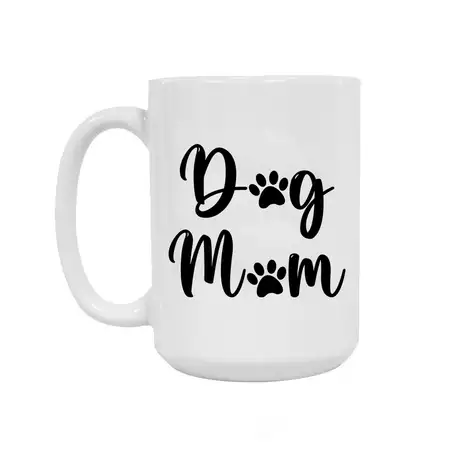 Dog Mom Paws Ceramic Mug 15oz