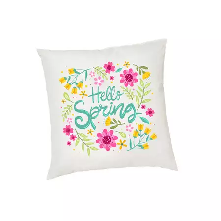 Hello Spring Decor Cushion Cover buy at ThingsEngraved Canada
