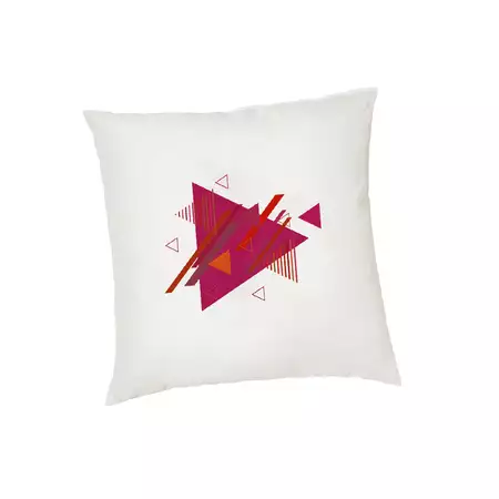 Burgundy Geometric Cushion Cover with Personalization