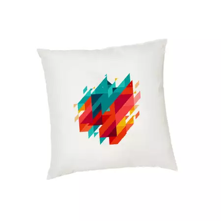 Red Green Geometric Cushion Cover with Personalization