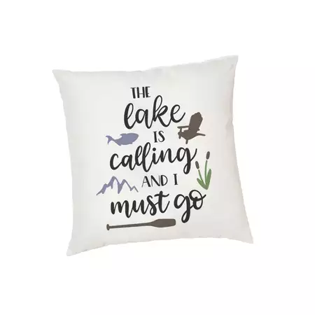 Cushion Cover The Lake is Calling and I Must Go buy at ThingsEngraved Canada
