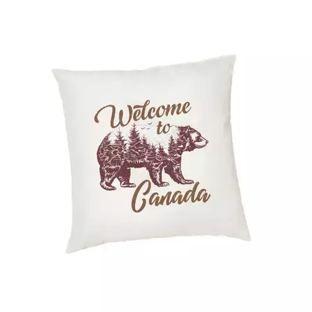 Cushion Cover Welcome to Canada buy at ThingsEngraved Canada