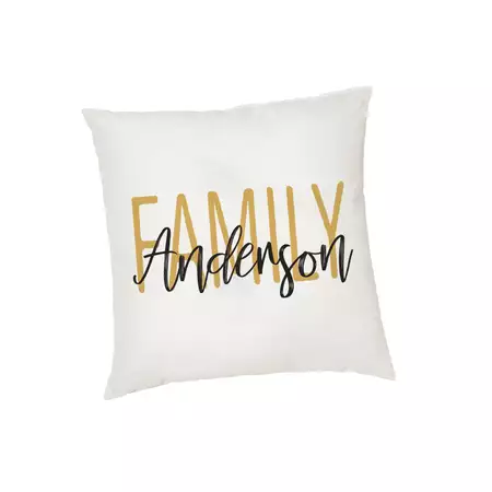 Custom Cushion Cover Family Name buy at ThingsEngraved Canada