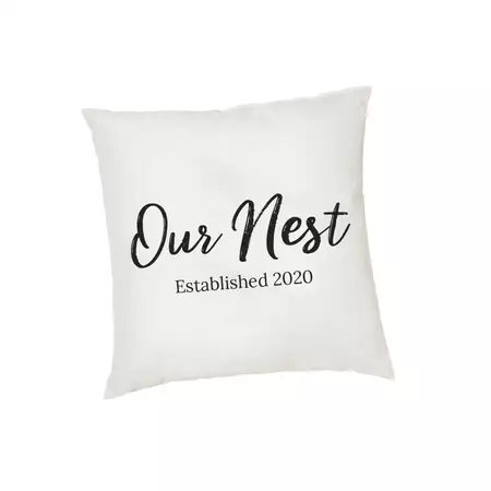Custom Cushion Cover Our Nest buy at ThingsEngraved Canada