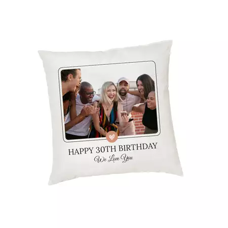 Custom Photo Cushion Cover Happy Birthday with Personalization buy at ThingsEngraved Canada