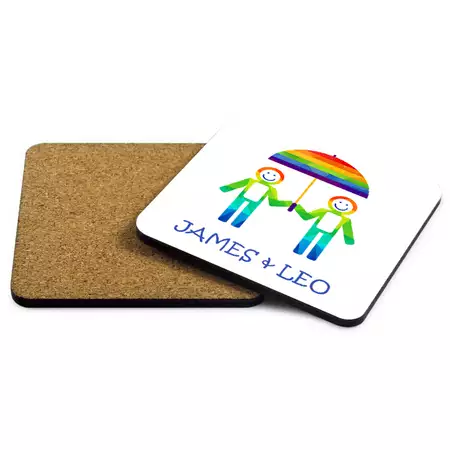 Single Coaster - Gay Couple with Custom Names