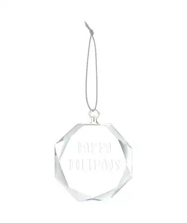 Round Glass Bevelled Ornament with Engraving buy at ThingsEngraved Canada