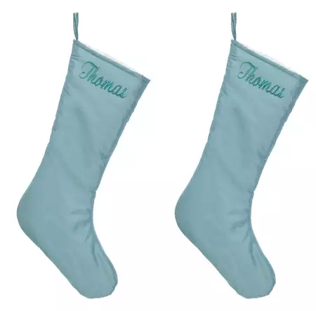 Personalized Christmas Stockings - Chic Ice Blue - Set of 2 buy at ThingsEngraved Canada
