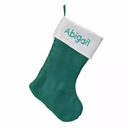 Personalized Christmas Stockings - Traditional Aqua