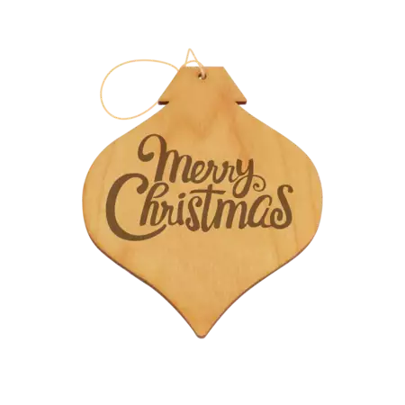 Custom Christmas Light Wooden Ornament - Bloomex VIP buy at ThingsEngraved Canada