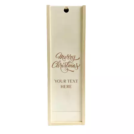 Custom Engraved Merry Christmas Wooden Wine Box