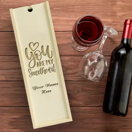 I Love You Custom Engraved Wine Box
