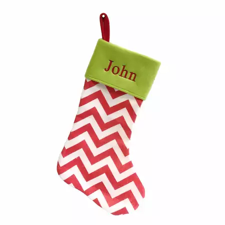 Red Chevron Stocking buy at ThingsEngraved Canada